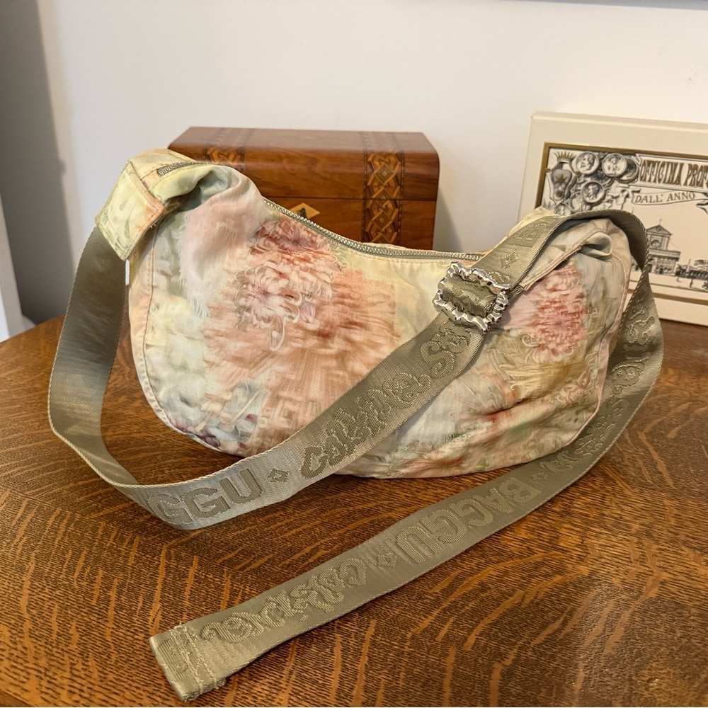 BAGGU x Collina Strada medium nylon crescent bag in Chrysanthemum